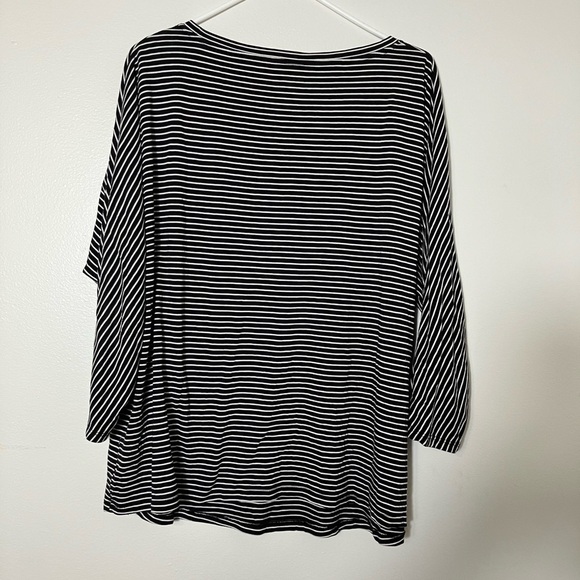 Boden Long Sleeve Tee Women’s Sz 16 Blue Striped Casual Comfort - Picture 3 of 6